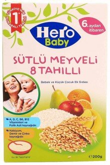 Hero Baby Sütlü Meyveli 8 Tahıllı 200 gr Kaşık Mama kullananlar yorumlar